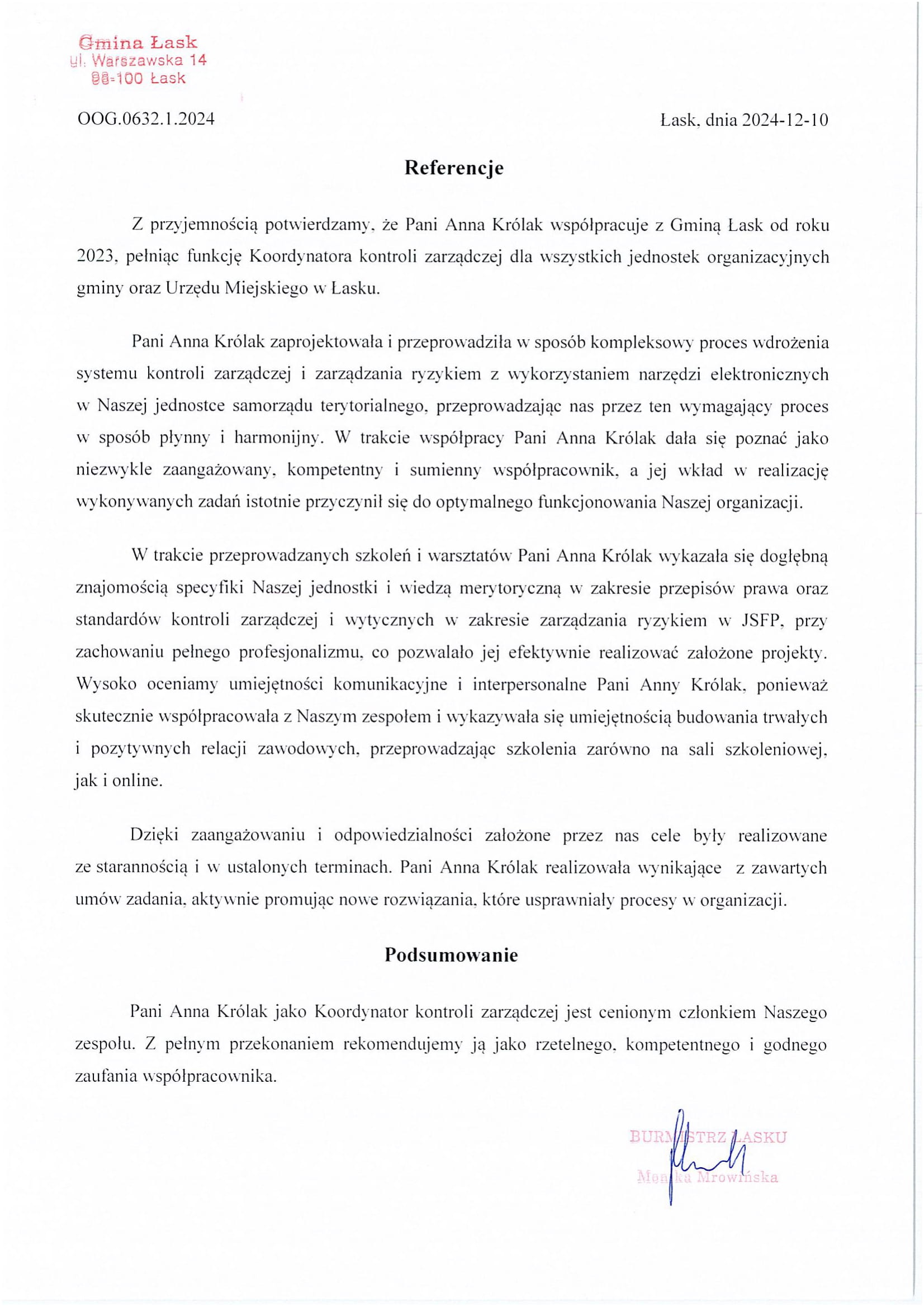 referencje od UM Łask-1